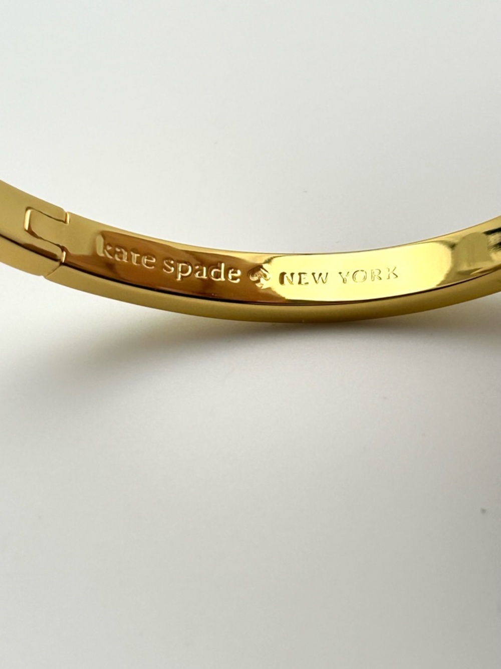 Kate Spade Heritage Gold Hinged Bangle - Picture 3 of 4